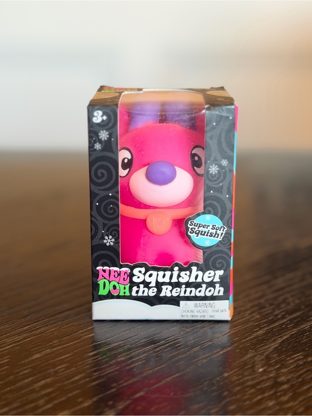 NeeDoh Squishmas Reindoh Pink Squishy Fidget Tot